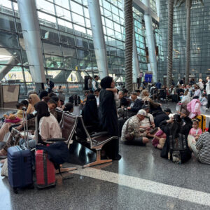 The Middle East tries to untangle travel after attacks and airspace closures.